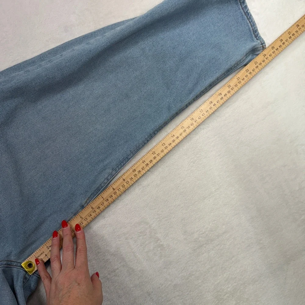 Wild Fable 16 Jeans High Rise Straight Ankle Stretch Light Blue Denim Boho Basic